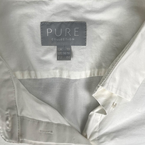 Pure Collection Cotton Shirt In Size 14/16 - Picture 4 of 5
